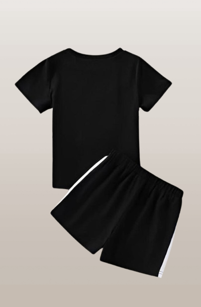 Kids Black White Tracksuit