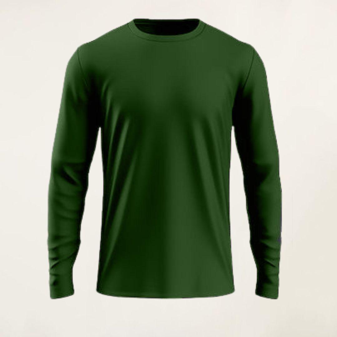 Men's Plain Green Cotton T-Shirt